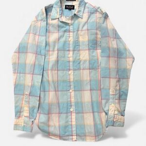 Par Four Pastel Plaid Button-Down Shirt Men’s Size 10